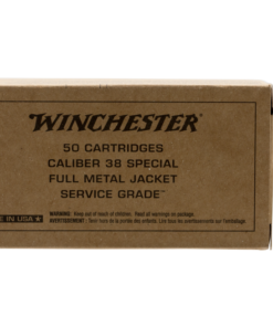 Winchester Service Grade Handgun Rounds .38 SPL 50-Rounds 130 Grain FMJ
