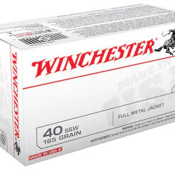 Winchester USA Ammunition 40 S&W 165 Grain Full Metal Jacket Flat Nose 50rds