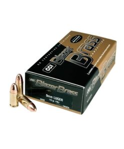 CCI Ammunition Blazer Brass Full Metal Jacket Round Nose 124 Grain Brass 9mm 50Rds