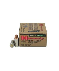 Hornady Critical Defense 9mm Flex Tip Expanding 115 Grain Nickel Plated Brass 250-Round Case