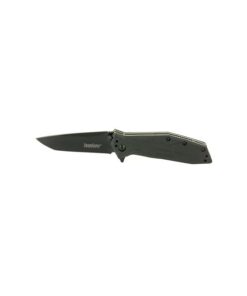 Kershaw Brawler Folding Knife - 3.25" Plain Black Tanto Blade