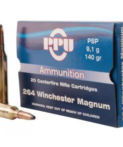 PPU PP264 Rifle Ammo 140 Grain 264 Win Mag 20 Rounds Soft Point