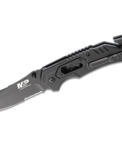 Smith & Wesson M&P Assisted Open Knife & Tool - 3.5" Clip Point Partially Serrated Blade