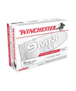 Winchester White Box Brass 9mm 200Rds 115 GR FMJ