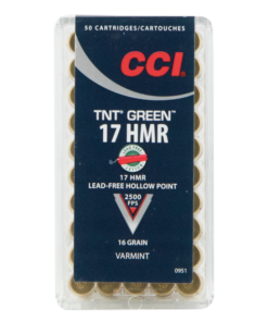 CCI Ammunition Varmint TNT Green Brass .17 HMR 16-Grain 50-Rounds HP