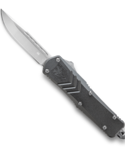 CobraTec Knives FS-X Gray OTF Knife - 2.75" Plain Drop Point Blade