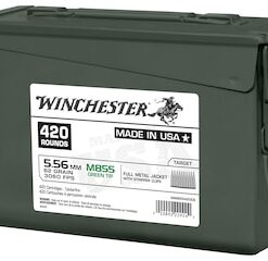 Winchester Ammunition 5.56x45mm NATO 62 Grain M855 SS109 Penetrator Full Metal Jacket Boat Tail 10 Round Clips in Ammo Can good sale