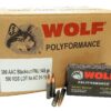 300 AAC Blackout Ammo 145gr FMJ Wolf Polyformance 500 Round Case